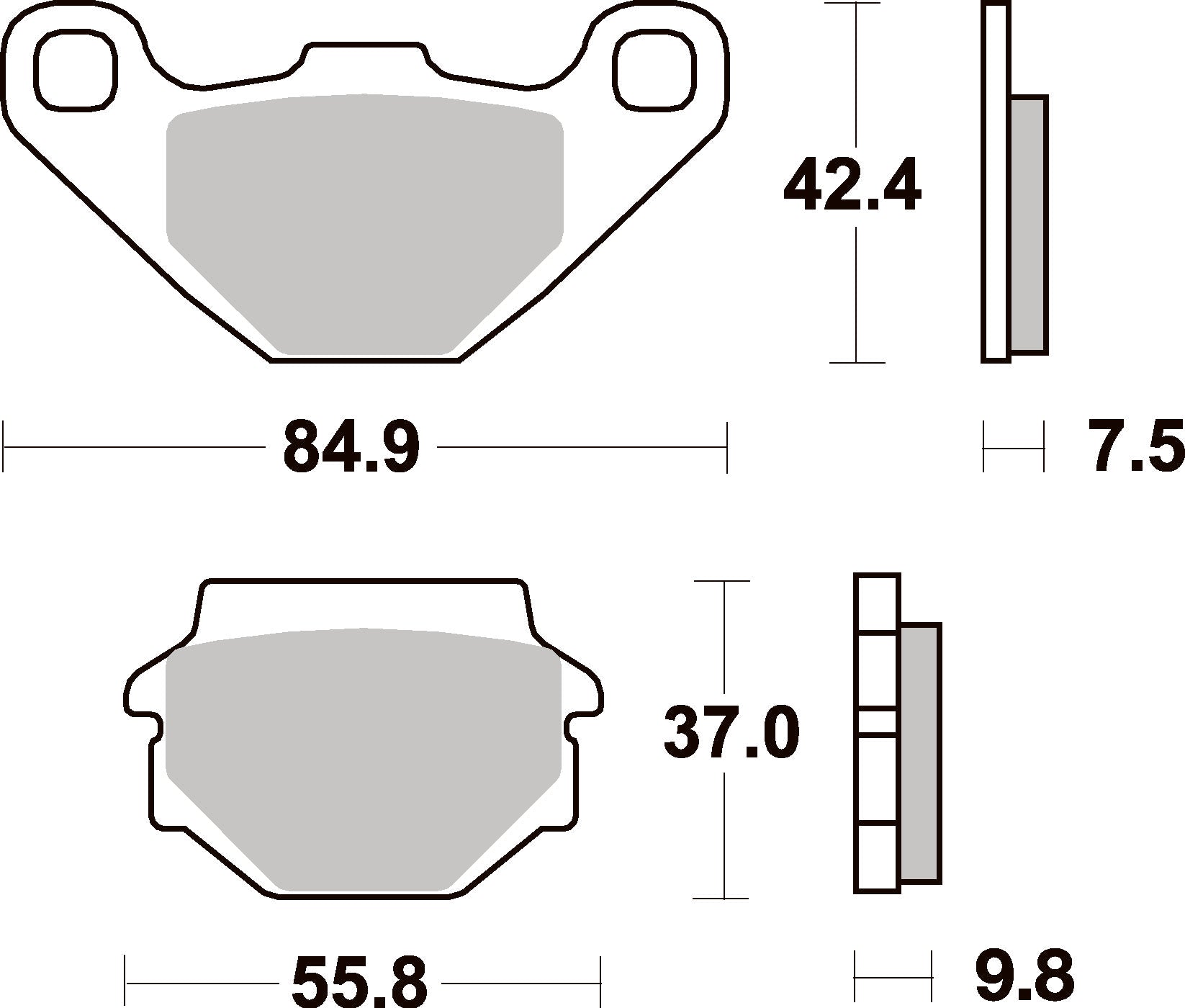 546HF PASTILHAS TRAVAO SBS SUZUKI WOLF50/GN125/GSX400