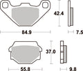 586LS PASTILHAS TRAVAO SBS GPZ50S/KLR650