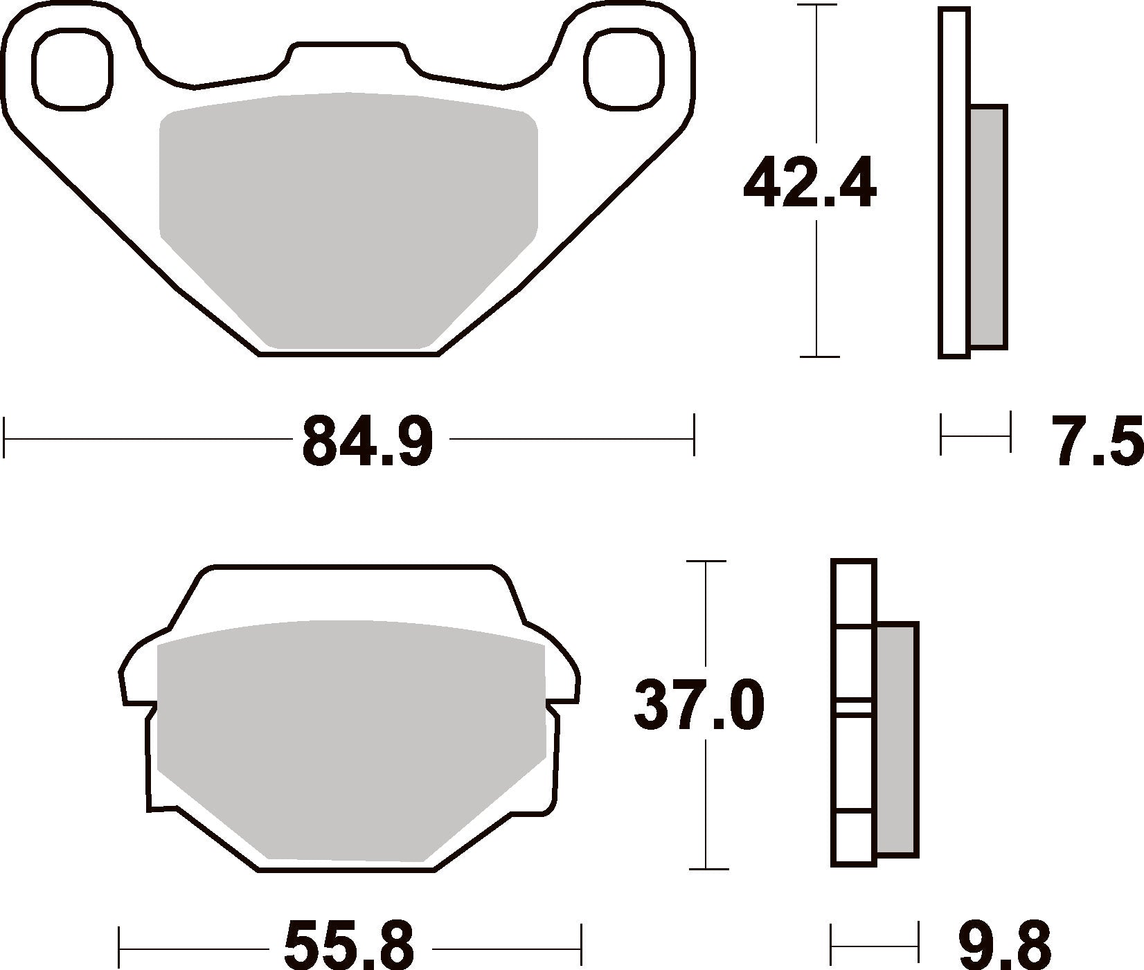 586LS PASTILHAS TRAVAO SBS GPZ50S/KLR650