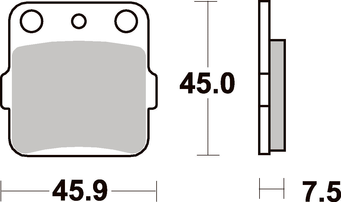 592SI PASTILHAS TRAVAO SBS TRX400EX/BLASTER/RAPTOR350/660 =VD127/2 / 592RSI
