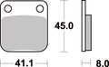 536SI PASTILHAS TRAVAO SBS KFX400/LTZ250/400/YFM350 =VD120JL/536RSI