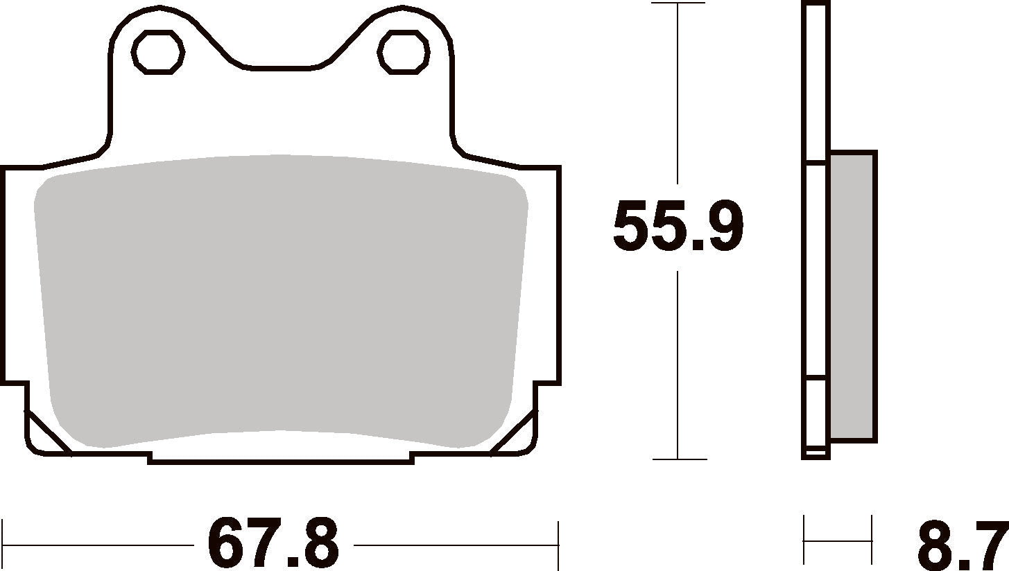 570HF PASTILHAS TRAVAO SBS TZR125/FZ750