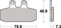 588HF PASTILHAS TRAVAO SBS CRM125/NSR125/APRILIA/GILERA=VD152/FD0091BA