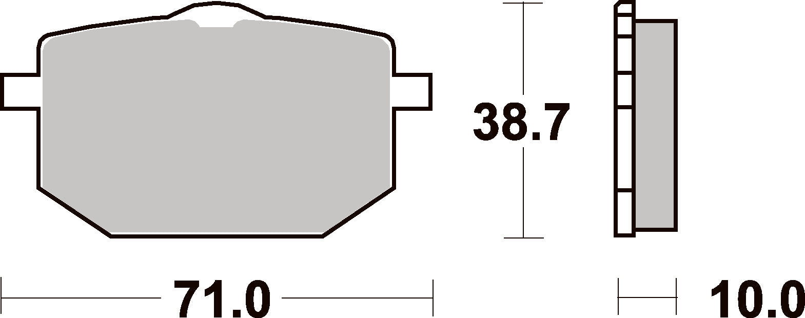 596HF PASTILHAS TRAVAO SBS XT600 =VD245/FD0097