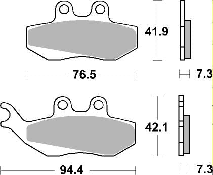 689HF PASTILHAS TRAVAO SBS APRILIA RS50/RX50/125/DT50R=KM-967/120HF/120HM