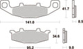 597HS PASTILHAS TRAVAO SBS ER-5/GPX600R/750R/GTR1000