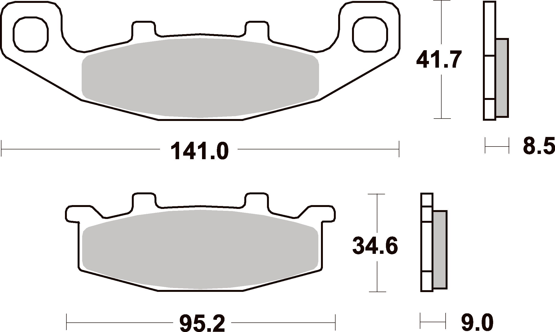 597LS PASTILHAS TRAVAO SBS ZX10R/ZZR1100/HYOSUNG