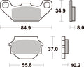 591SI PASTILHAS TRAVAO SBS ATV KSF250/KEF300 =VD332/FD0110SV1 -