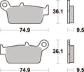 604RSI PASTILHAS TRAVAO SBS CR80/85/125/KX125/250 =VD144/2JL/FD0114BD1/ 604SI