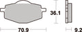 575SI PASTILHAS TRAVAO SBS XT350/YFM350/YFZ350