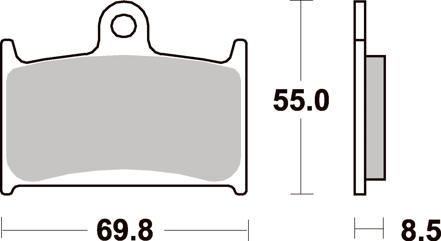 624HS PASTILHAS TRAVAO SBS GSX-R750/1100/GSF1200=VD343/FD0129BT1/FD0129TS1
