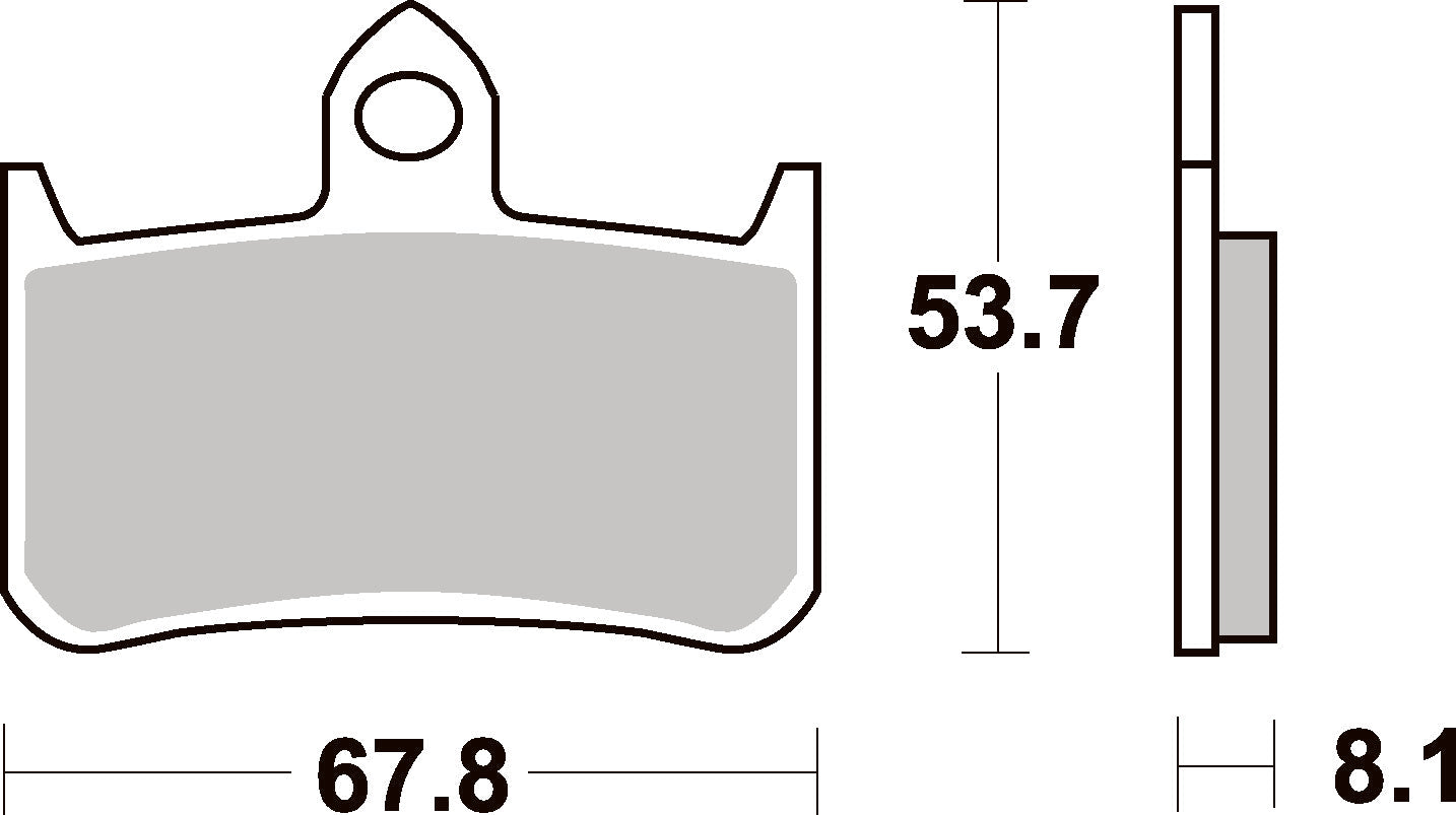 622HS PASTILHAS TRAVAO SBS CB900HORN/CBR900RR/VFR750R/VTR1 =VD154/2 /FD0131BR