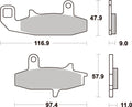 626HS PASTILHAS TRAVAO SBS DR650/750/800=VD347/FD0140B