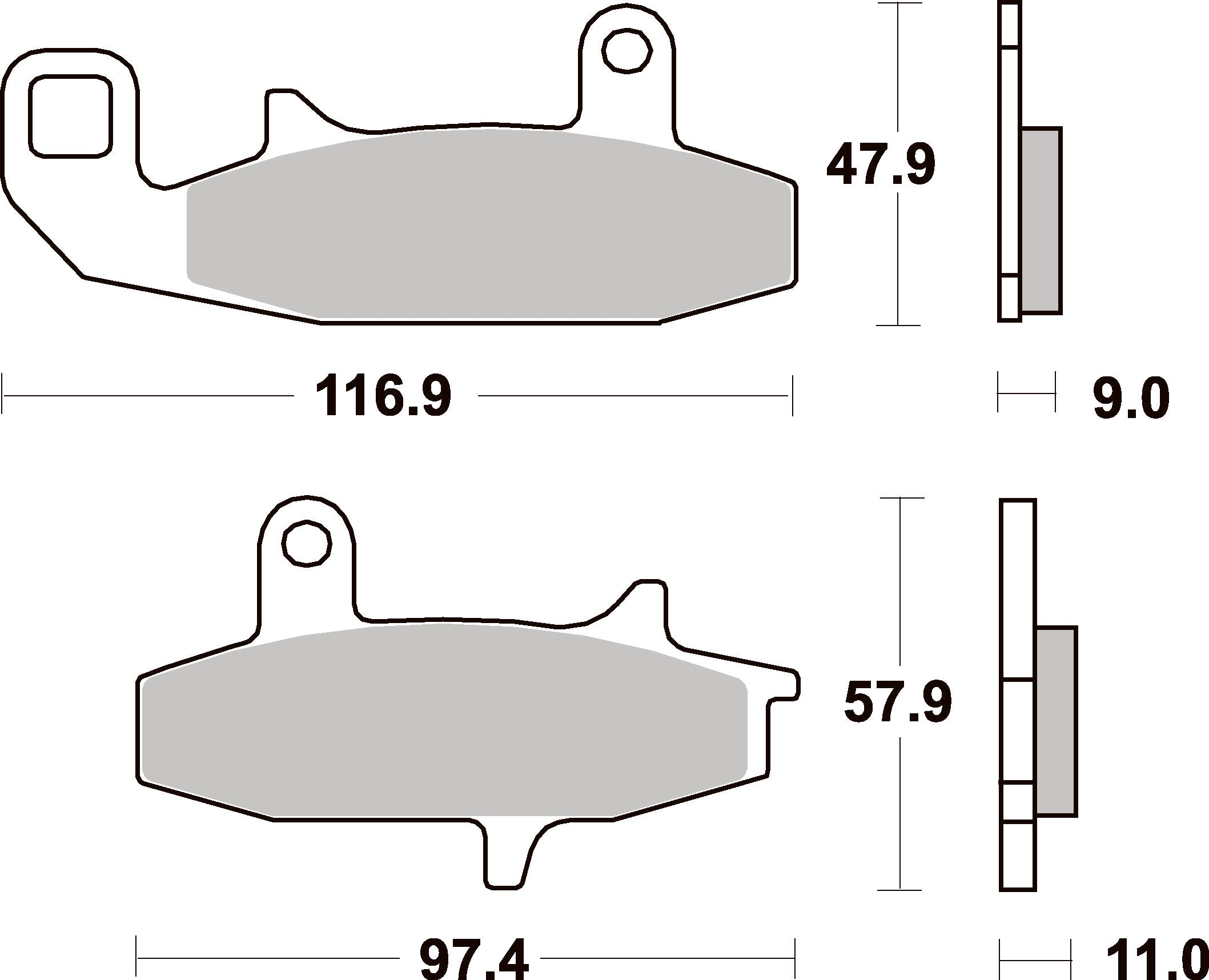 626HS PASTILHAS TRAVAO SBS DR650/750/800=VD347/FD0140B
