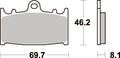 631HS PASTILHAS TRAVAO SBS GPZ500/ZX6R/ZX9R/GSXR600=VD344/FD0143BT1