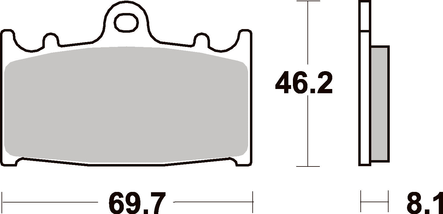 631HS PASTILHAS TRAVAO SBS GPZ500/ZX6R/ZX9R/GSXR600=VD344/FD0143BT1