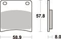 620HS PASTILHAS TRAVAO SBS GSX600/750/1100F =VD345/VD345JL