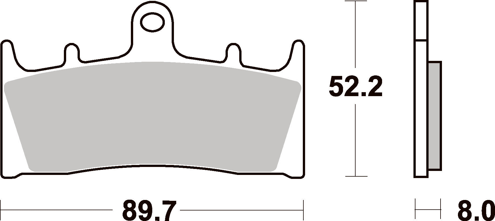 686HS PASTILHAS TRAVAO SBS ZX6R/ZX7R/ZX9R/VN1500=VD349/FD0199BT1/686HF