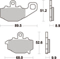 687LS PASTILHAS TRAVAO SBS ZR550/ZX6R/ZZR600/ZX9R