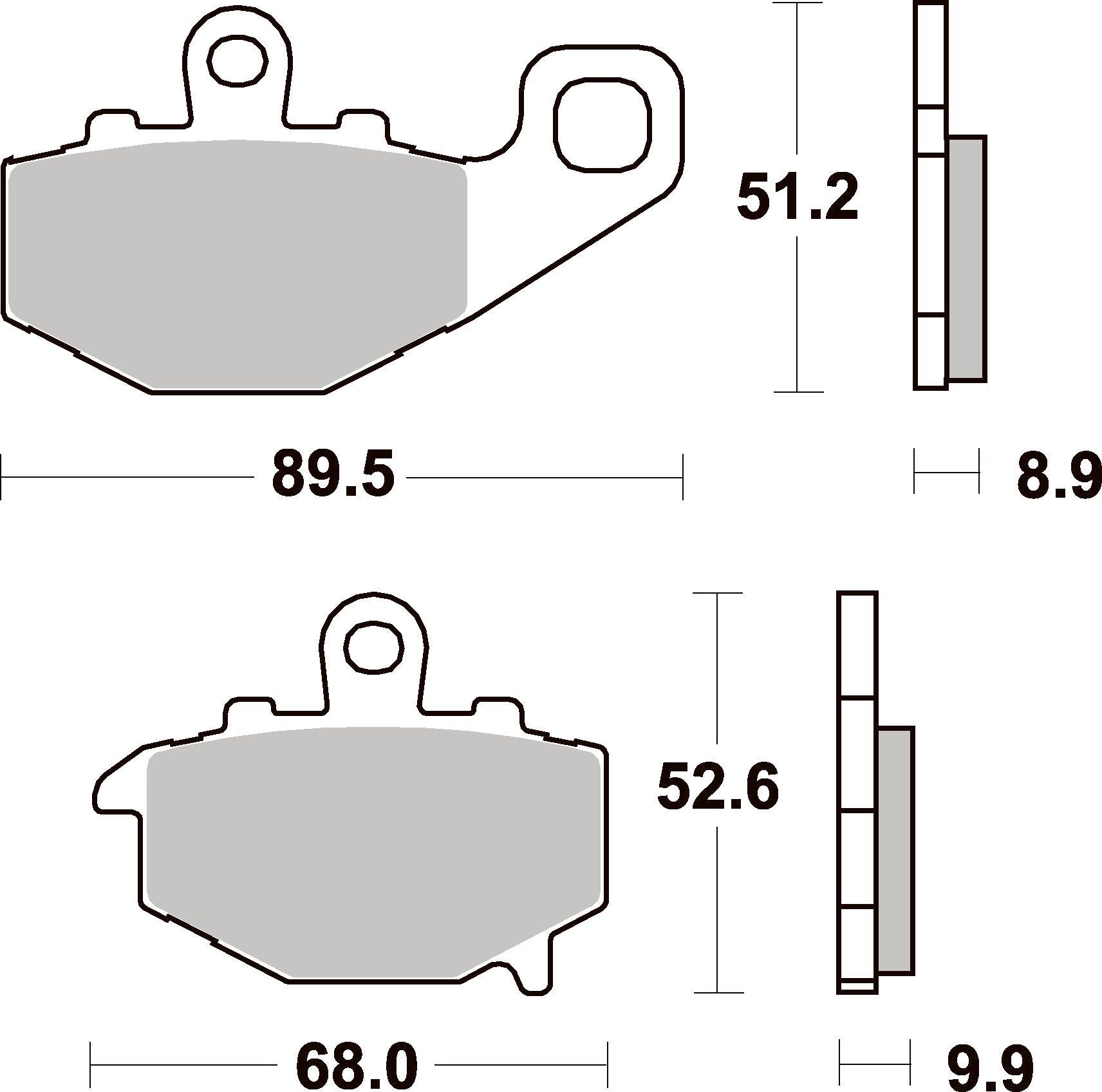687LS PASTILHAS TRAVAO SBS ZR550/ZX6R/ZZR600/ZX9R