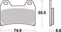 706HS PASTILHAS TRAVAO SBS XT660X/RSV1000/GSX1200 BENELLI TRK 502=VD262JL/FD0221SCS/PRL-1126/706HF