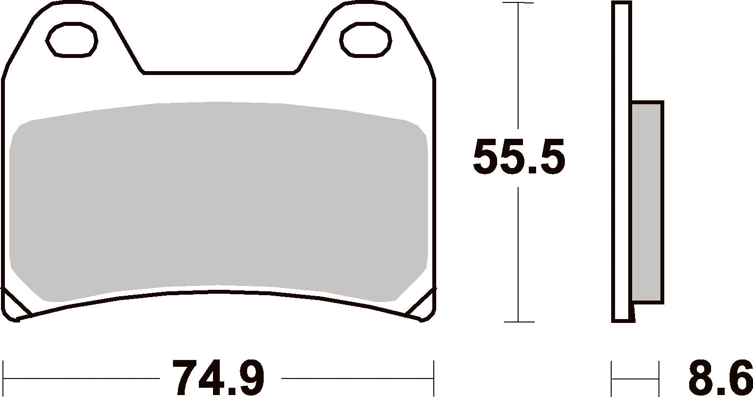 706HS PASTILHAS TRAVAO SBS XT660X/RSV1000/GSX1200 BENELLI TRK 502=VD262JL/FD0221SCS/PRL-1126/706HF