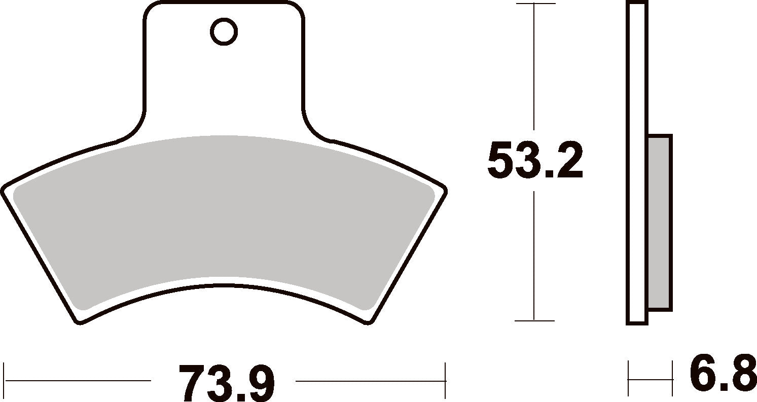 755ATS PASTILHAS TRAVAO SBS ATV POL TRAIL BLAZER/BOSS