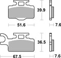 752RSI PASTILHAS TRAVAO SBS KX65/RM65=VD440/FD0295