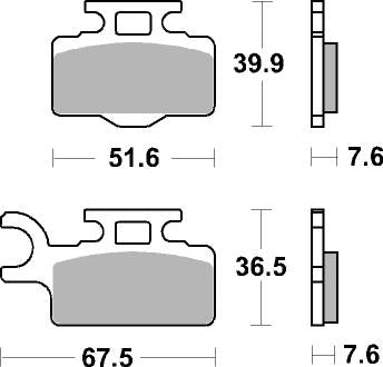 752RSI PASTILHAS TRAVAO SBS KX65/RM65=VD440/FD0295
