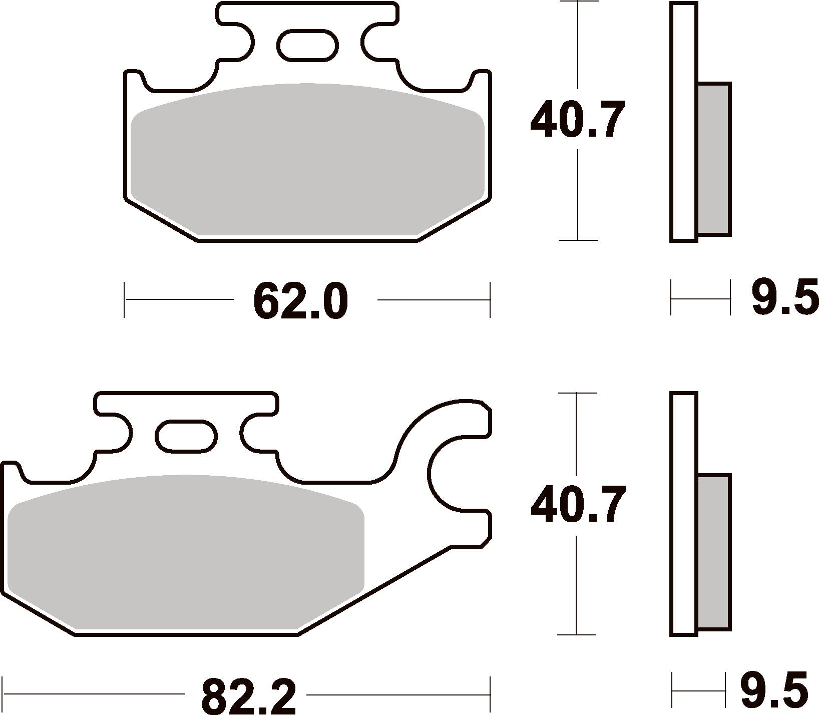 754SI PASTILHAS TRAVAO SBS YFM400/DS650 = VD266/2JL / FD0301BV1/FD0301S2/835SI/754PSI
