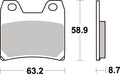 770LS PASTILHAS TRAVAO SBS FZS1000/ XJR1300=VD268JL/FD0341