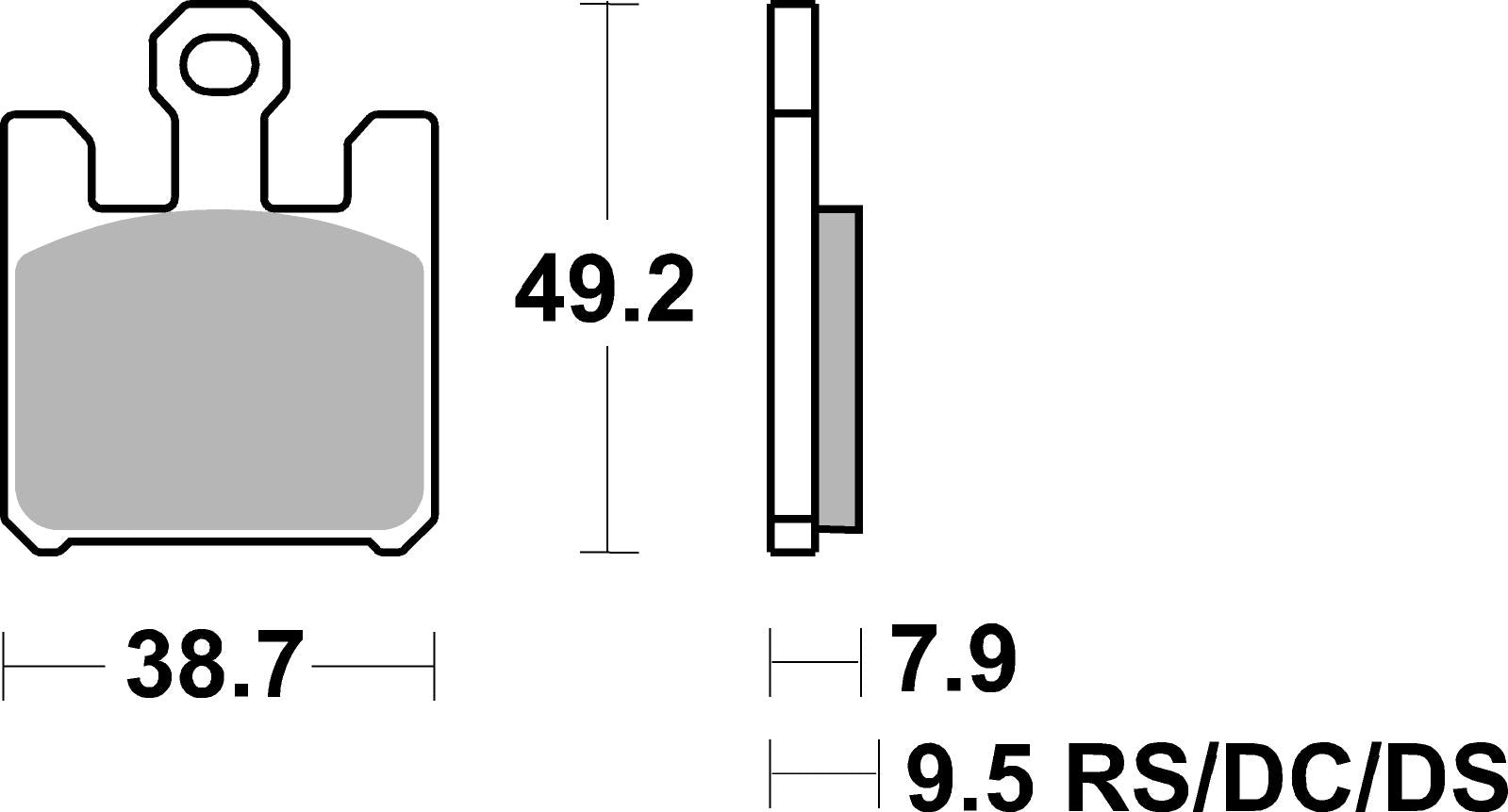 788HS PASTILHAS TRAVAO SBS ZX6R/ZX10R/GSXR1000=VD354JL/FD0352S2