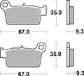 790RSI PASTILHAS TRAVAO SBS COMP RMZ250/450 TRAS=VD271JL/FD0349BD1/FD0349S2/790SI/790LS