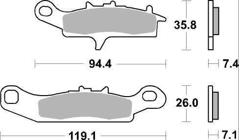 798SI PASTILHAS TRAVAO SBS ATV KFX700=VD442JL