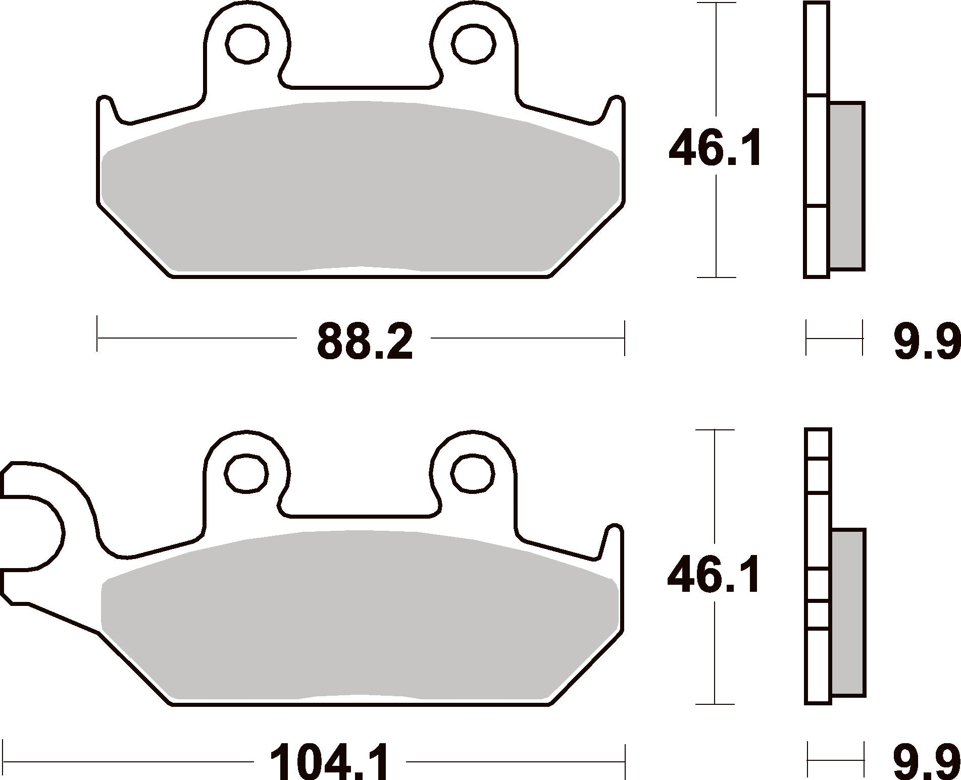 650HS PASTILHAS TRAVAO SBS XT600E/XTZ660 =VD252/2 / FD0167BT1