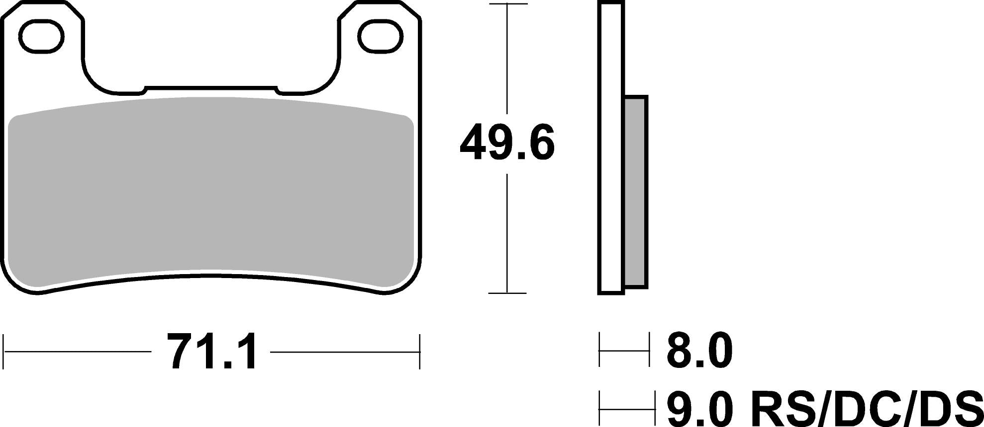 806HS PASTILHAS TRAVAO SBS GSXR600/750/1000 04/05, Z1000, ZX10=VD355/FD0364SCS/FD0364S3/806RS