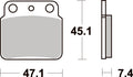 649SI PASTILHAS TRAVAO SBS ATV LT-R450 TRAS