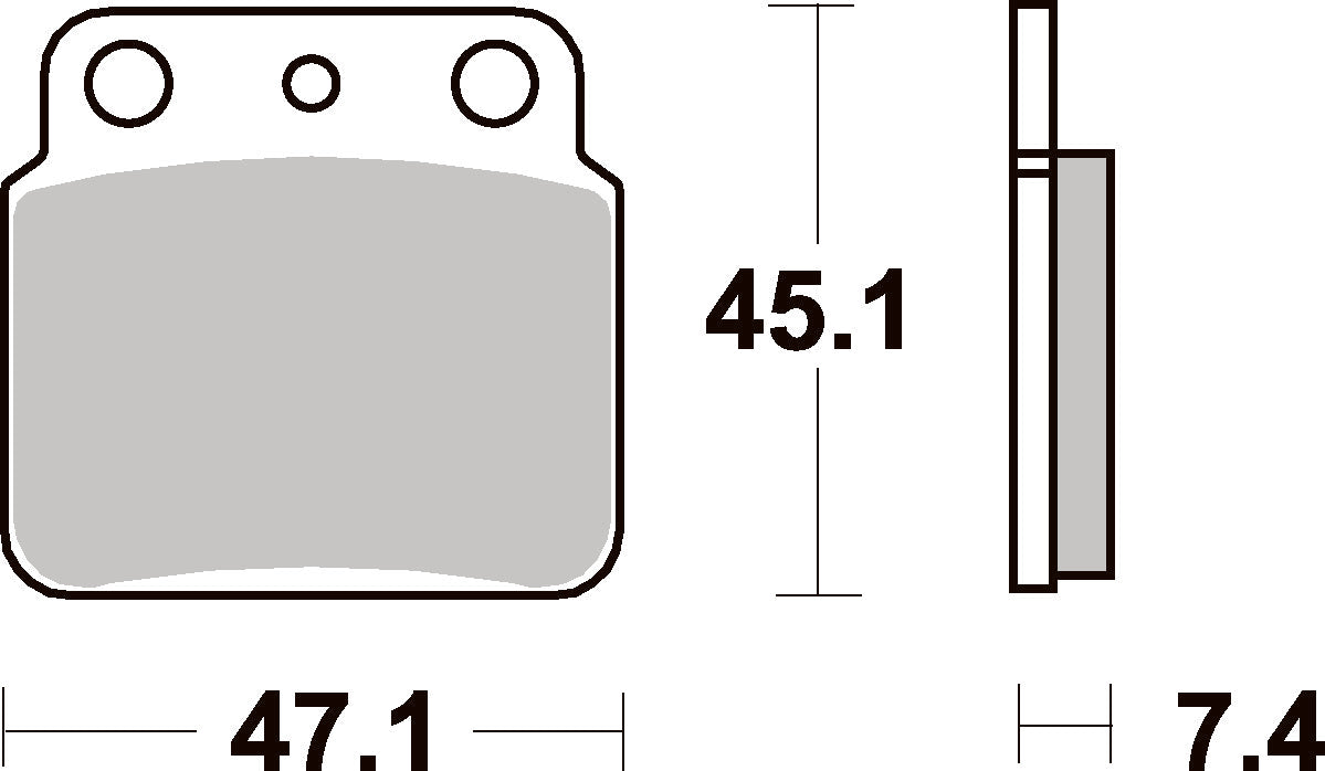 649SI PASTILHAS TRAVAO SBS ATV LT-R450 TRAS