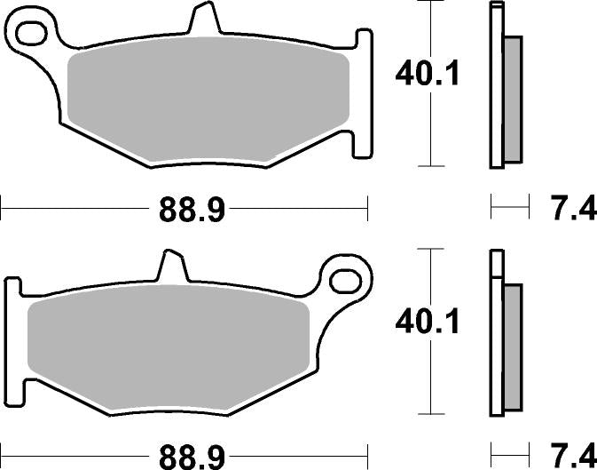 833LS PASTILHAS TRAVAO SBS GSR600/GSX-R600/750=VD359/FD0402