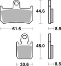 839HS PASTILHAS TRAVAO SBS YZF1000 R1/MT01 - 07 =VD277