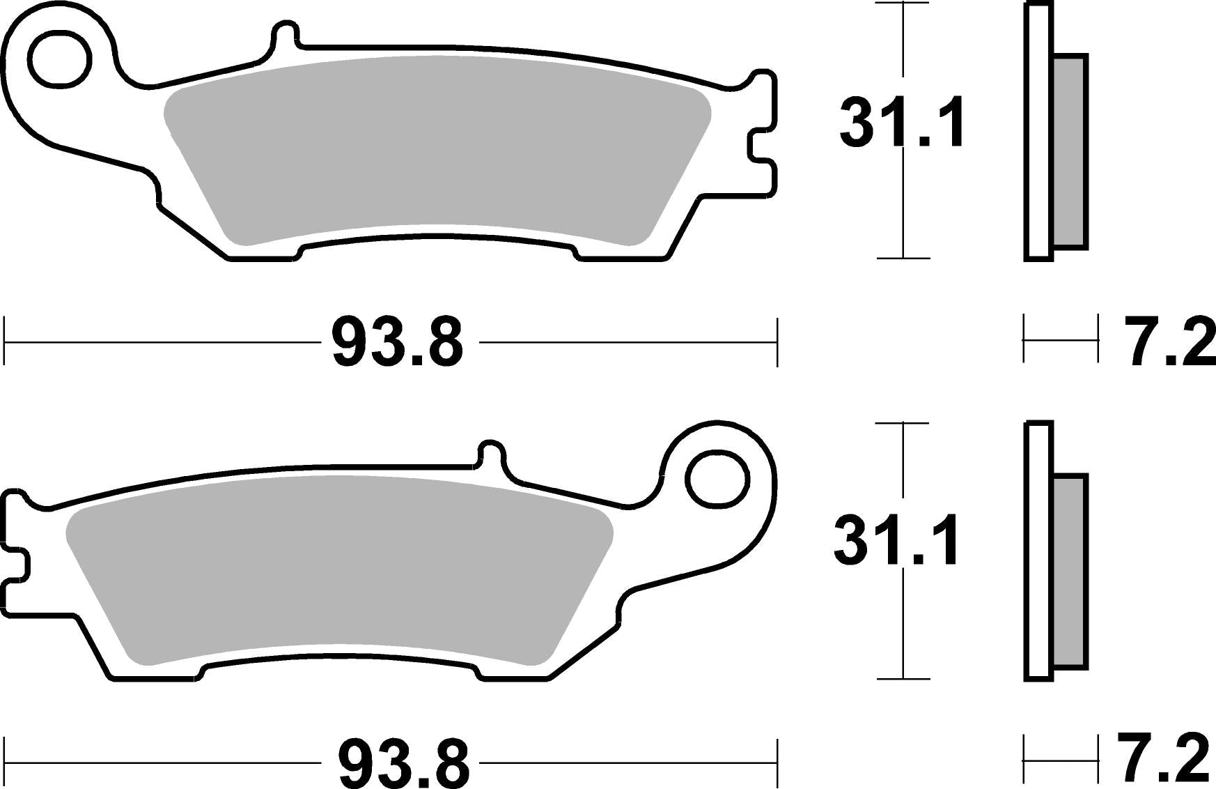 840RSI PASTILHAS TRAVAO SBS YZ125/250/250F/450F=VD280/VD280JL/FD0411S1/SCS