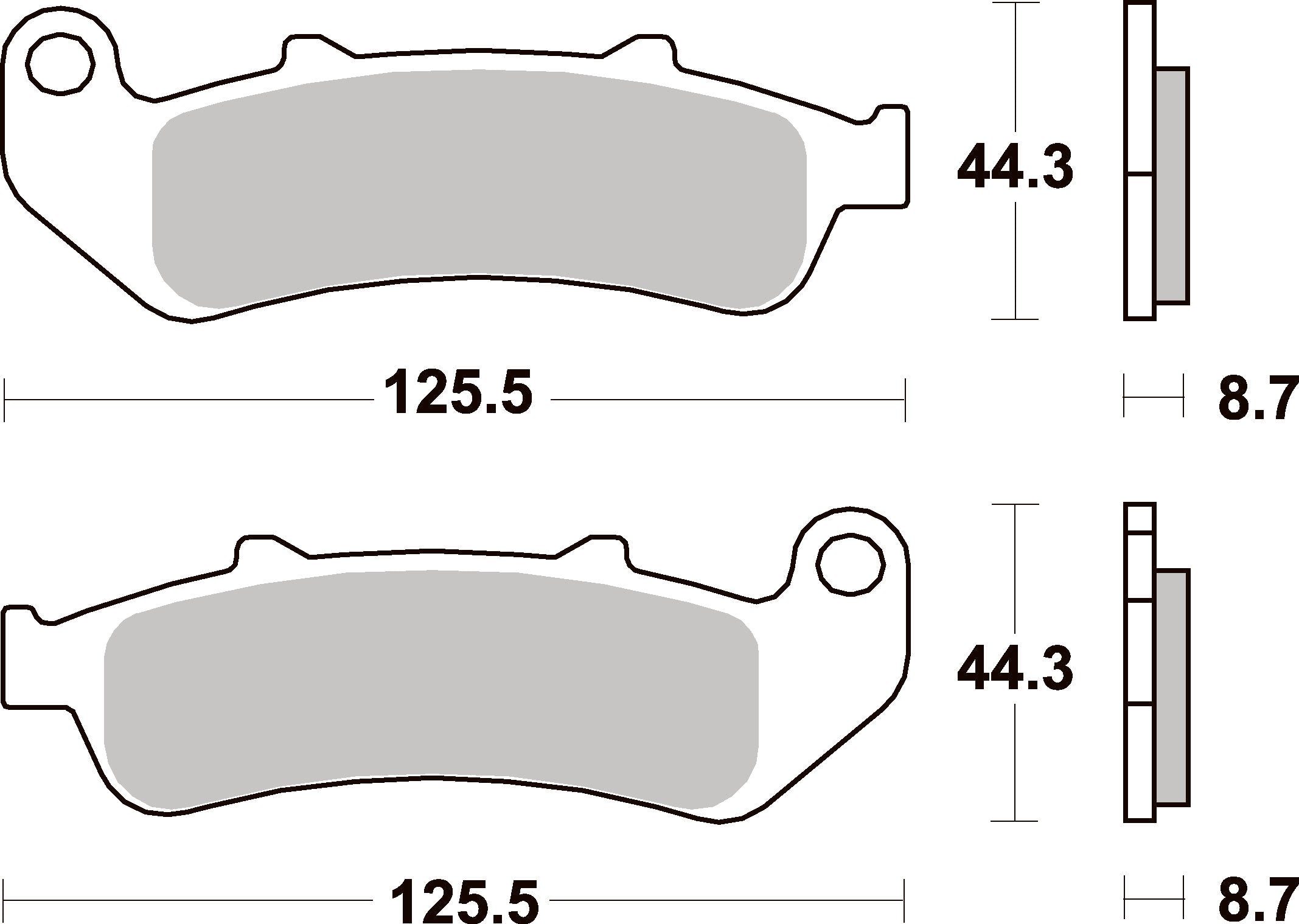 685LS PASTILHAS TRAVAO SBS CBR1000F 93 + TRAS=VD164