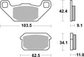 848SI PASTILHAS TRAVAO SBS CPI XS250, ADLY300/320 TRAS