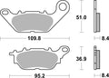 858HF PASTILHAS TRAVAO SBS YAMAHA YBR125-08 FRT N-MAX TRAS