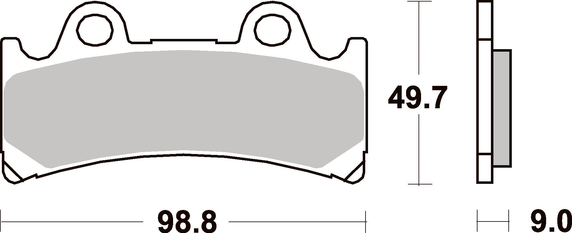 683HS PASTILHAS TRAVAO SBS YZF750/FZR1000 FRENTE =VD258/FD0201BR/683HF