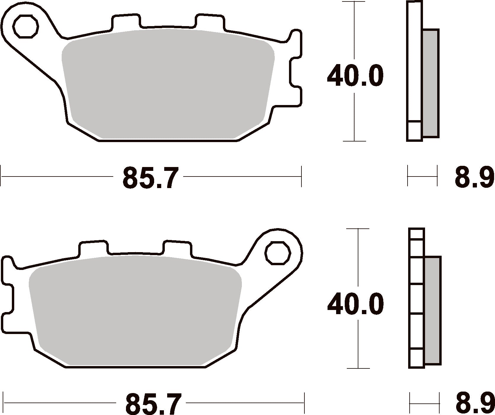 657RQ PASTILHAS TRAVAO SBS HONDA/YAMAHA/SUZUKI/KAWASAKI
