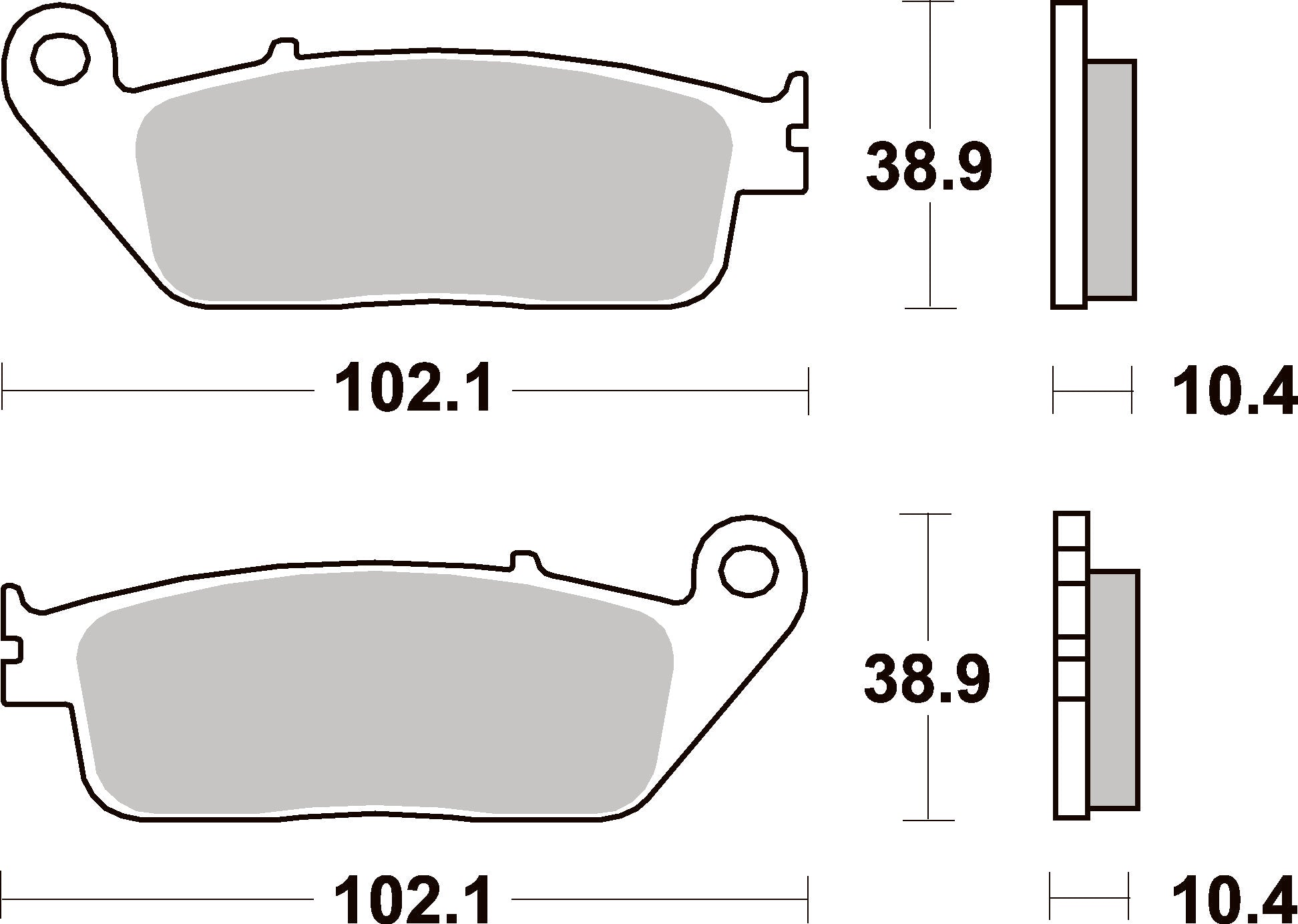 654RQ PASTILHAS TRAVAO SBS YAMAHA MT01/ST1100 -