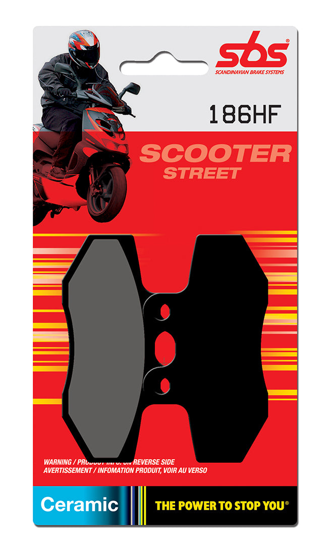 186HF PASTILHAS TRAVAO SBS YAMAHA XT125-05 FRT/AJP 125/200 TRAS ***