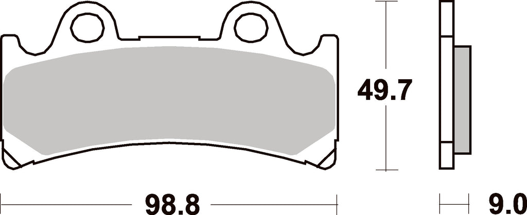 683HF PASTILHAS TRAVAO SBS YZF750/FZR1000 TRAS =VD258/FD0201BR/683HS