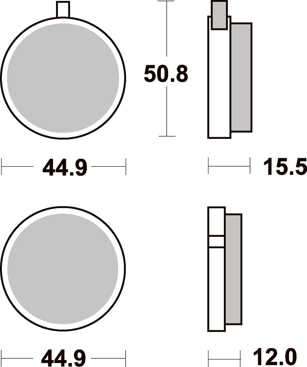 500HF PASTILHAS TRAVAO SBS YAMAHA FSI50, RD/RS125
